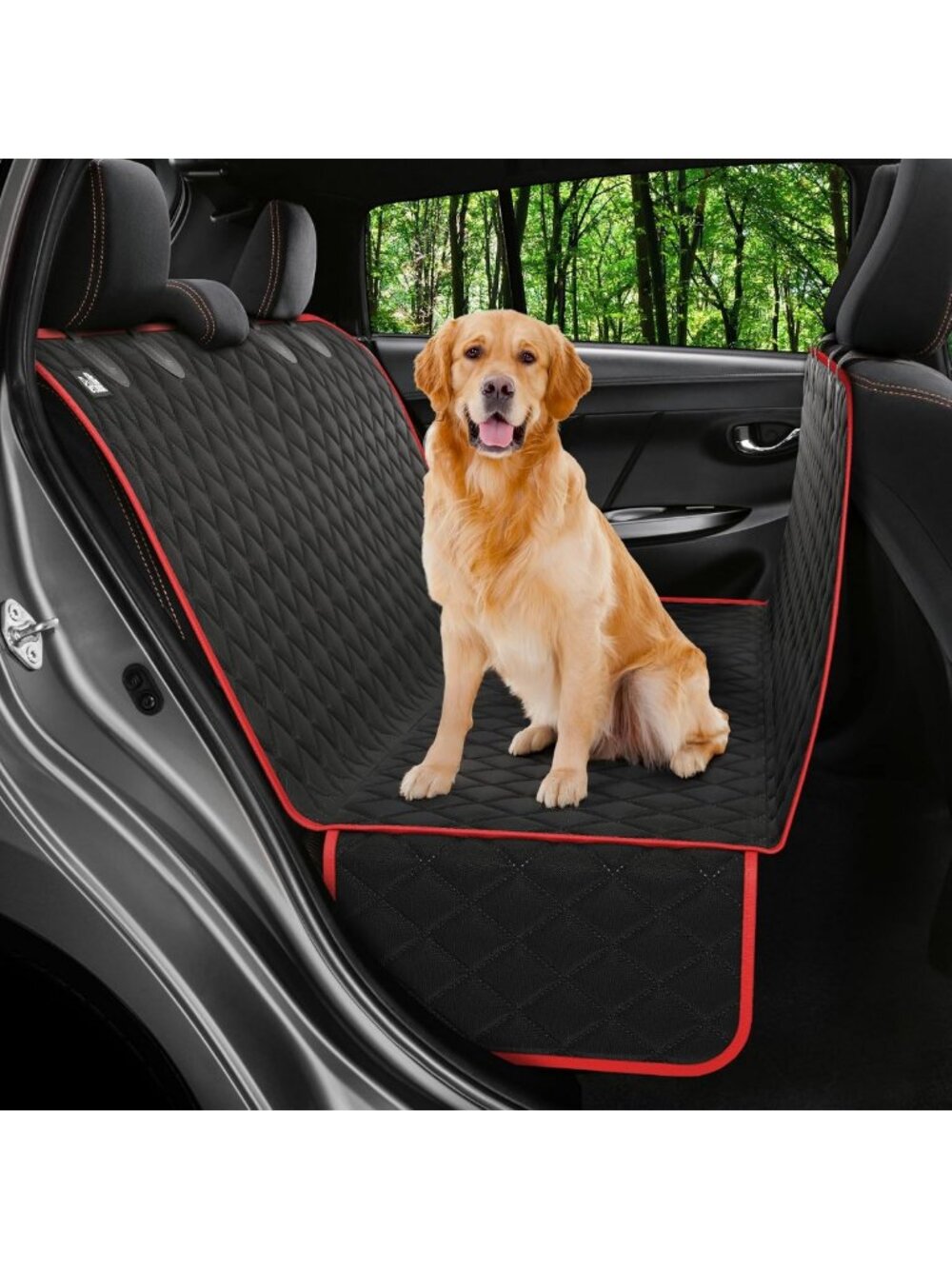 Waterproof Dog Car Seat Cover Hammock for Back Seat - SUV, Truck & Tesla